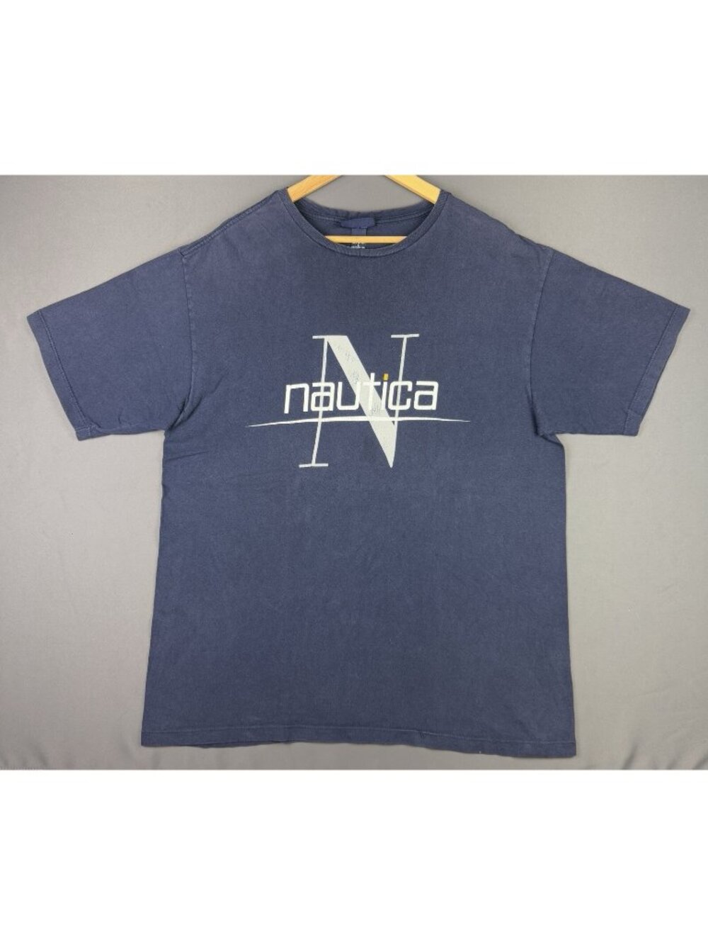 Vintage 90s Nautica Yacht Beach Sail Wear USA Made Navy Shirt Designer Hype